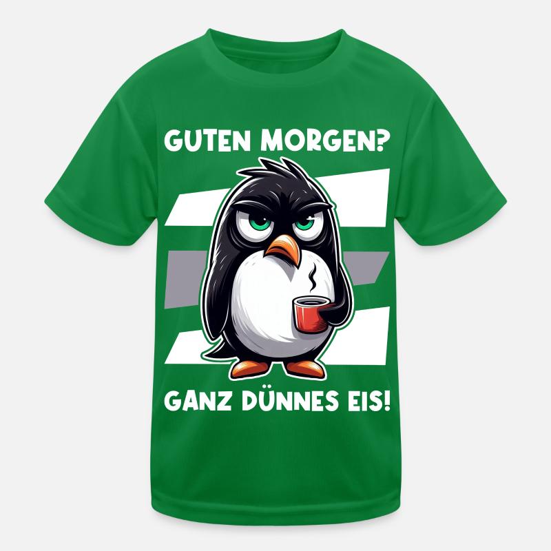 Guten Morgen Ganz Dünnes Eis Freundchen Pinguin Kinder Funktions-T-Shirt