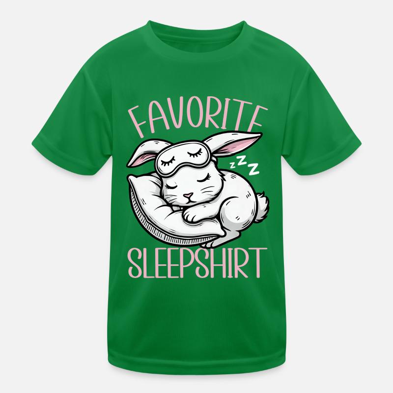 Official Sleeping Shirt Funny Rabbit Rabbit Kids Functional T-Shirt