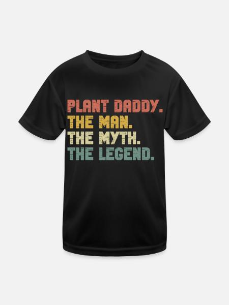 Plant Father Garden Plants Lover Gardener - Kids Functional T-Shirt - black - Front
