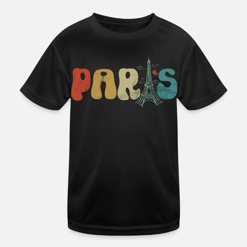 Frankreich Paris Eiffelturm Frankreich Flagge Kinder Funktions-T-Shirt