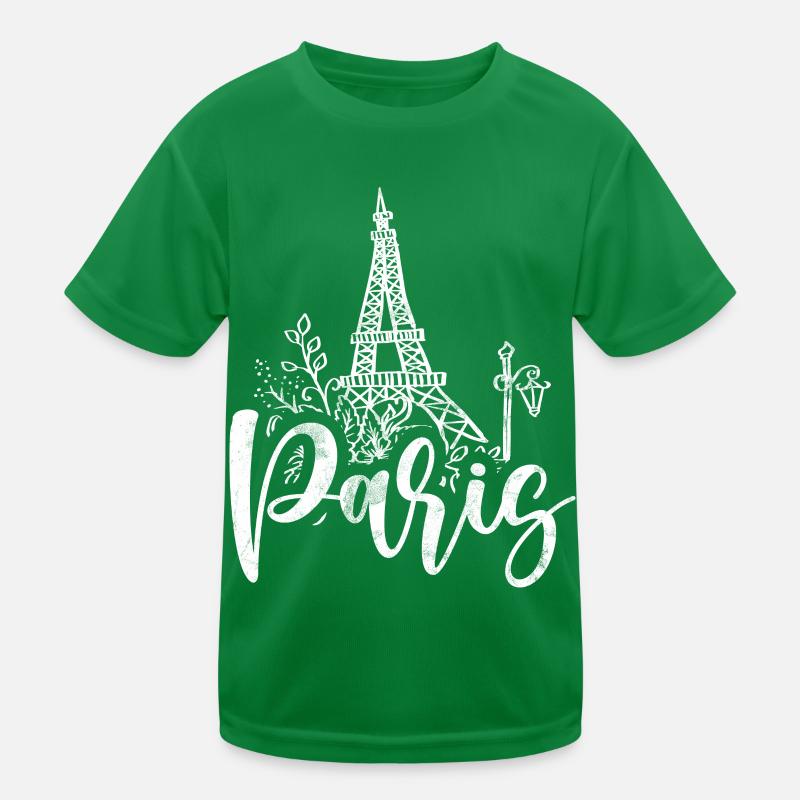Frankreich Paris Eiffelturm Frankreich Flagge Kinder Funktions-T-Shirt
