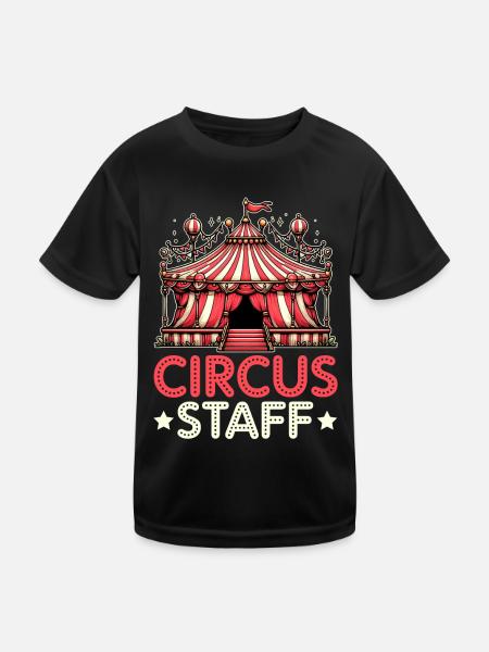 Personnel de cirque Carnaval costumé Événement de cirque - T-shirt sport Enfant - noir - Devant