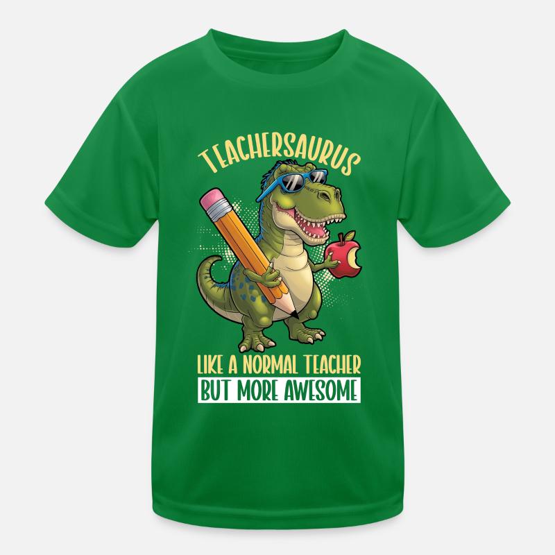 Teachersaurus Rex Dinosaurierlehrer Professor Kinder Funktions-T-Shirt