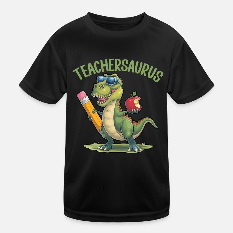 Teachersaurus Rex Dinosaurierlehrer Professor Kinder Funktions-T-Shirt