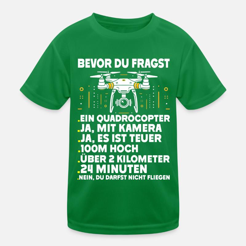 Drone Pilot Quadcopter Flying Quadcopter Kids Functional T-Shirt