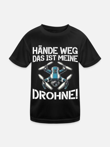 Drone Pilot Quadcopter Flying Quadcopter - Kids Functional T-Shirt - black - Front