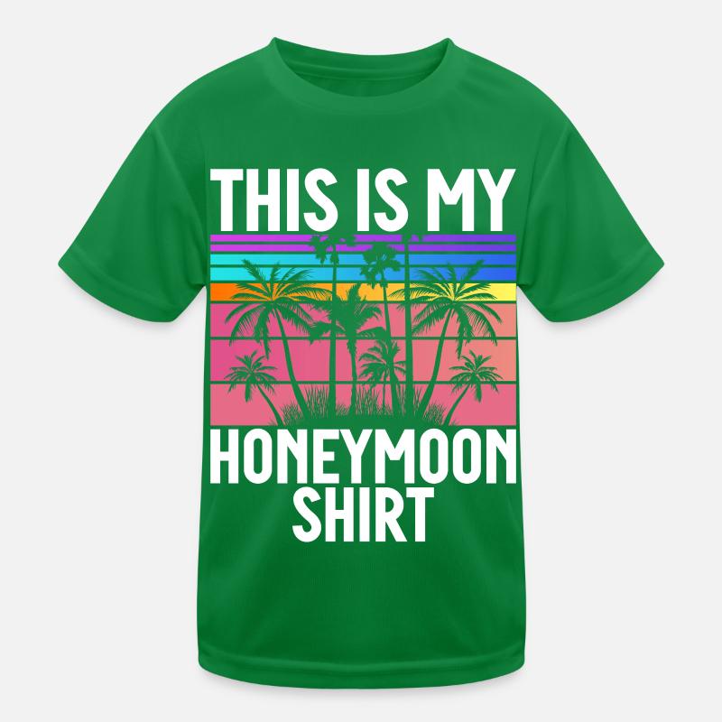 Flitterwochen Ehemann Ehefrau Paare Urlaubs Kinder Funktions-T-Shirt