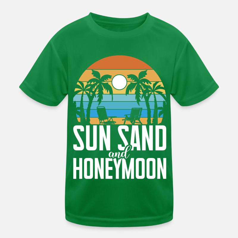 Flitterwochen Ehemann Ehefrau Paare Urlaubs Kinder Funktions-T-Shirt
