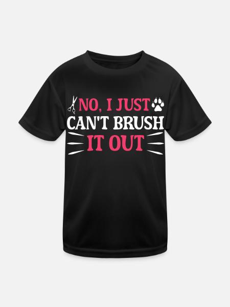 Chien Chiot Soins pour animaux de compagnie Salon d’emploi - T-shirt sport Enfant - noir - Devant