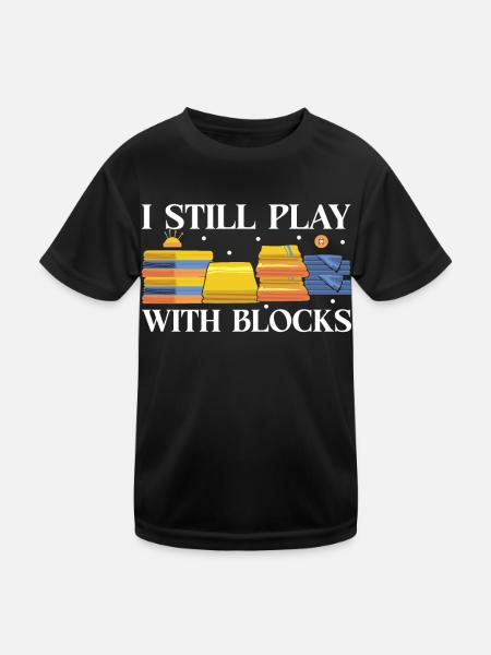 Quilt Knitting Crochet Sewing Machine Fabric - Kids Functional T-Shirt - black - Front