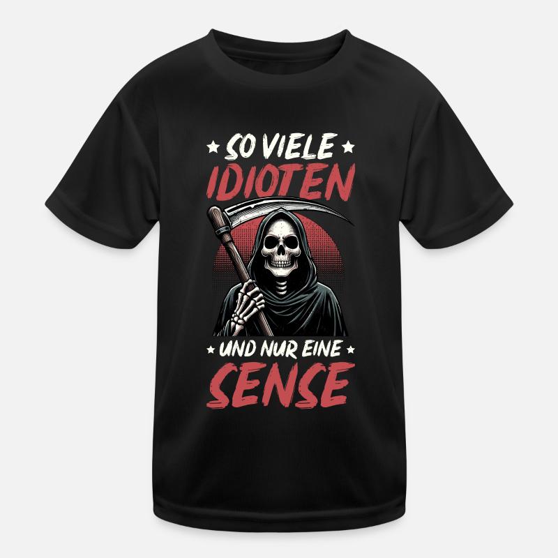 Tant d’idiots et juste une faux de sarcasme T-shirt sport Enfant