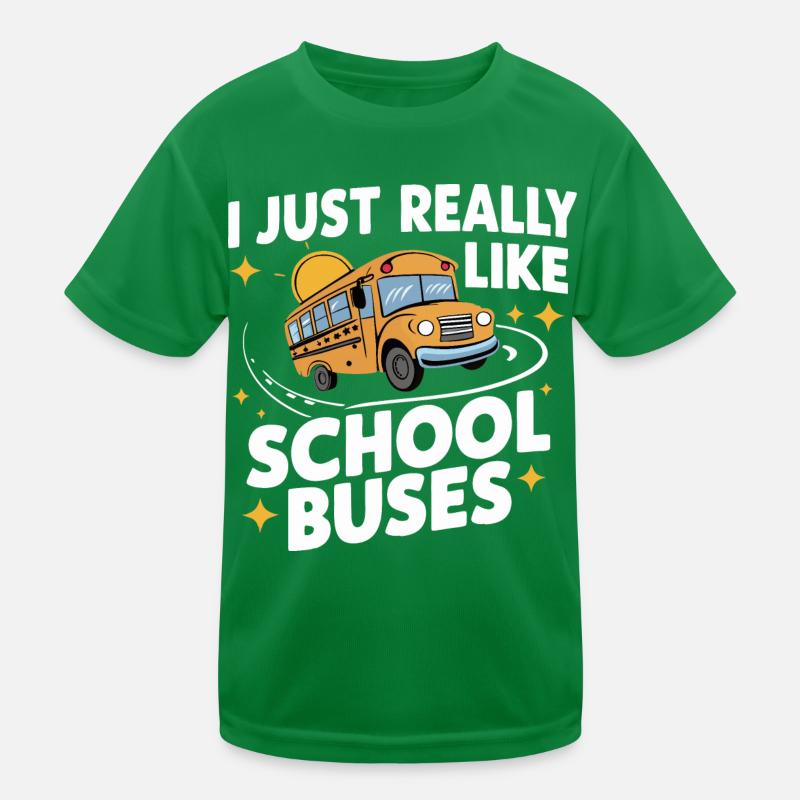 Bus Bus Driver School Bus Kids Functional T-Shirt