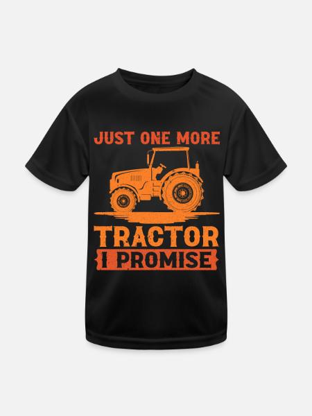 Tracteur agricole Tracteur vintage Farmers - T-shirt sport Enfant - noir - Devant