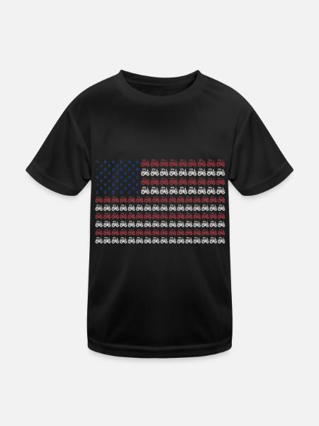 Tracteur agricole Tracteur vintage Farmers - T-shirt sport Enfant - noir - Devant