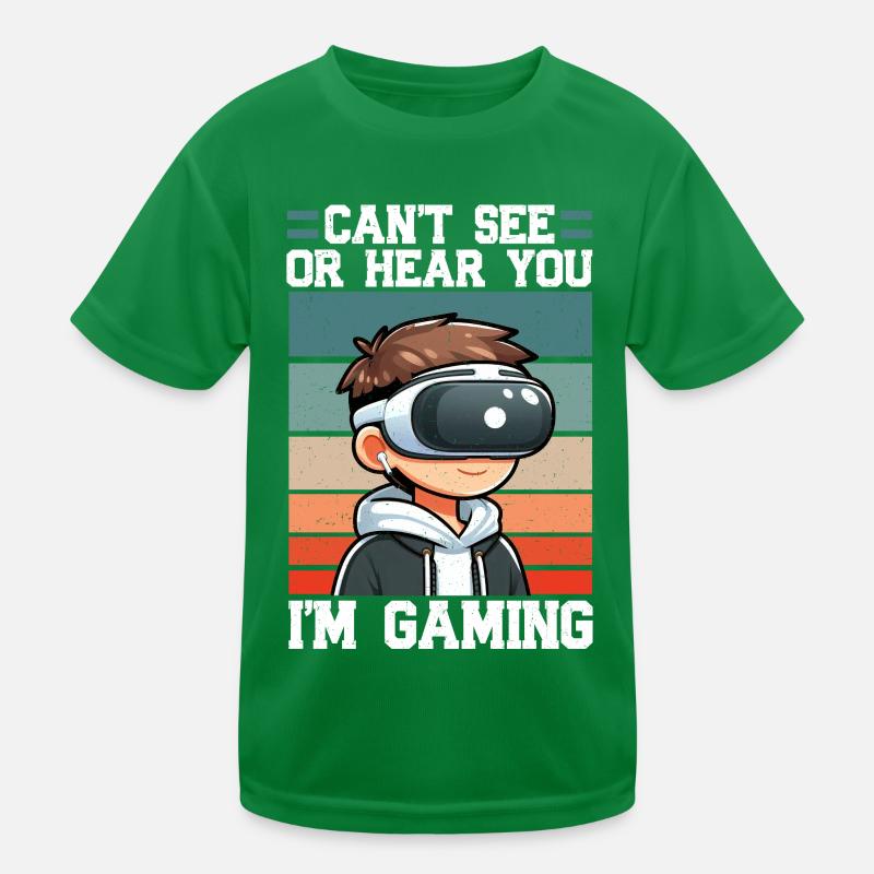 Virtual Reality Athlet Witzer VR Gamer Headset Kinder Funktions-T-Shirt
