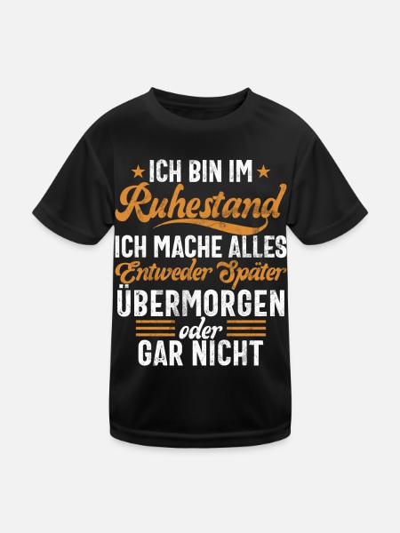 Ruhestand Legende Lustige Rente Pension Rentner - Kinder Funktions-T-Shirt - Schwarz