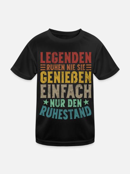 Légende de la retraite Drôle de pension Pension Retraité - T-shirt sport Enfant - noir - Devant