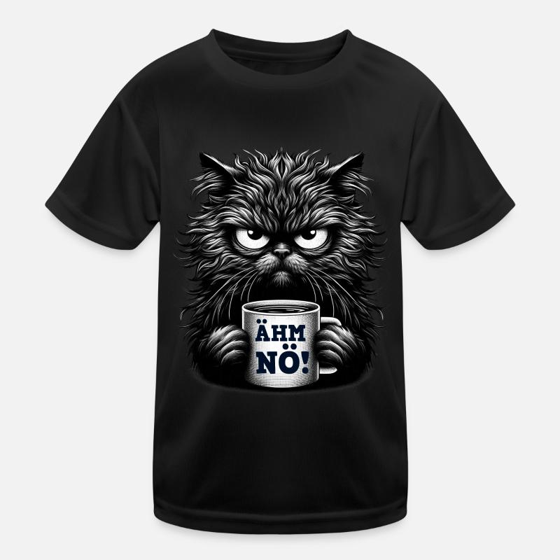 um nope cat funny ironic tea coffee sayings Kids Functional T-Shirt