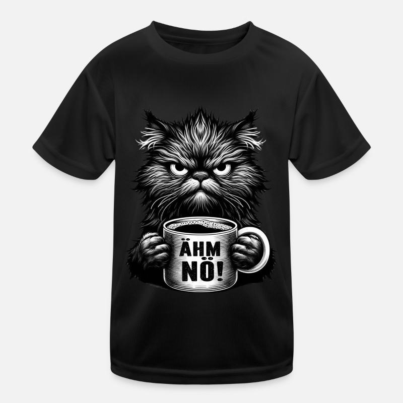 um nope cat funny ironic tea coffee sayings Kids Functional T-Shirt