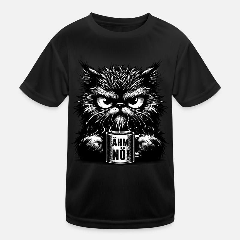 um nope cat funny ironic tea coffee sayings Kids Functional T-Shirt