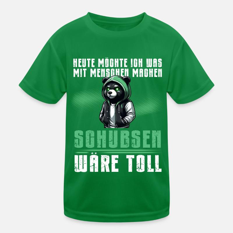 Heute möchte ich was mit Menschen machen Schubsen Kinder Funktions-T-Shirt