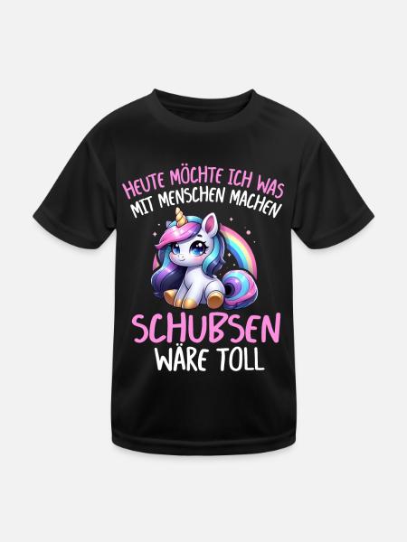 Today I want to do something with people Push - Kids Functional T-Shirt - black - Front