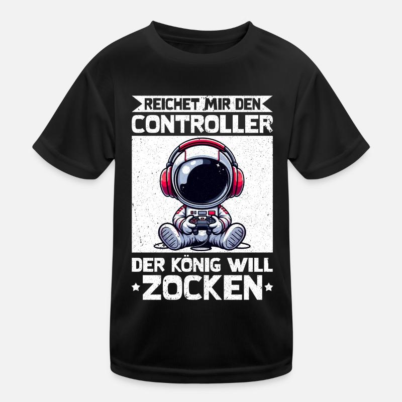 Hands me the controller the king wants to gamble Kids Functional T-Shirt