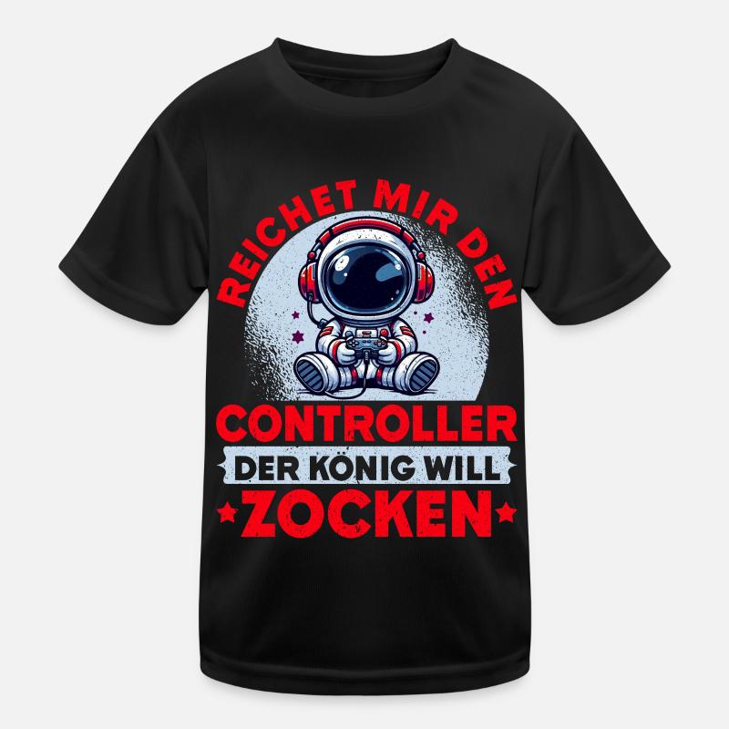 Hands me the controller the king wants to gamble Kids Functional T-Shirt