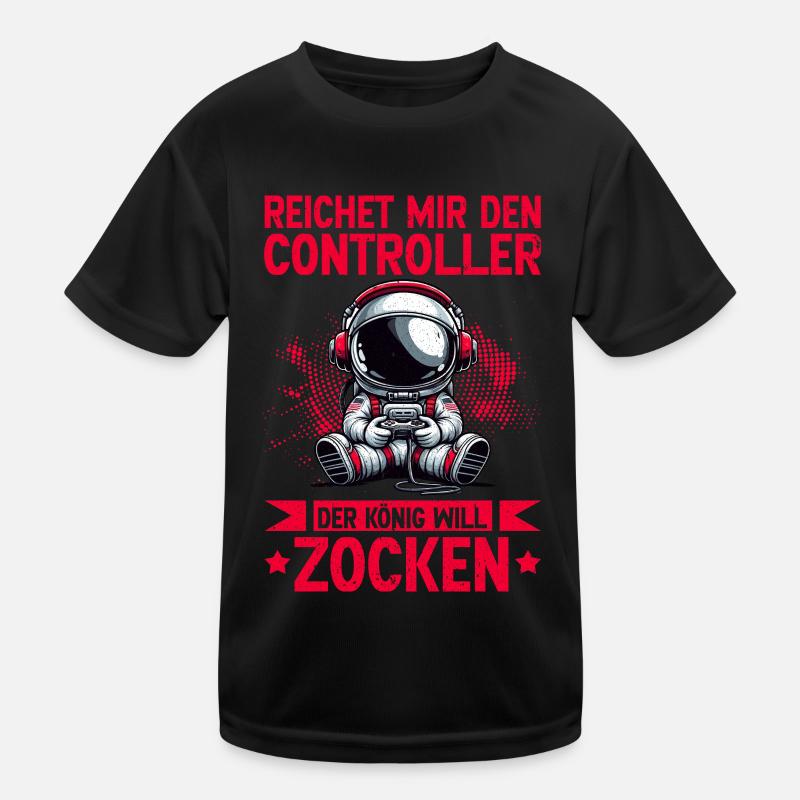 Hands me the controller the king wants to gamble Kids Functional T-Shirt