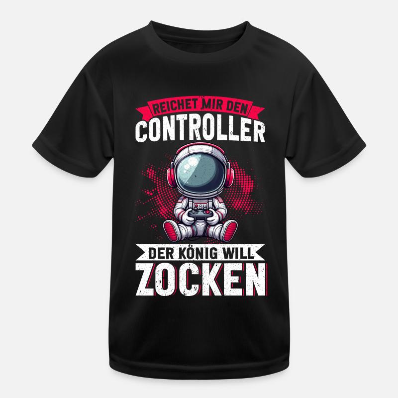 Hands me the controller the king wants to gamble Kids Functional T-Shirt