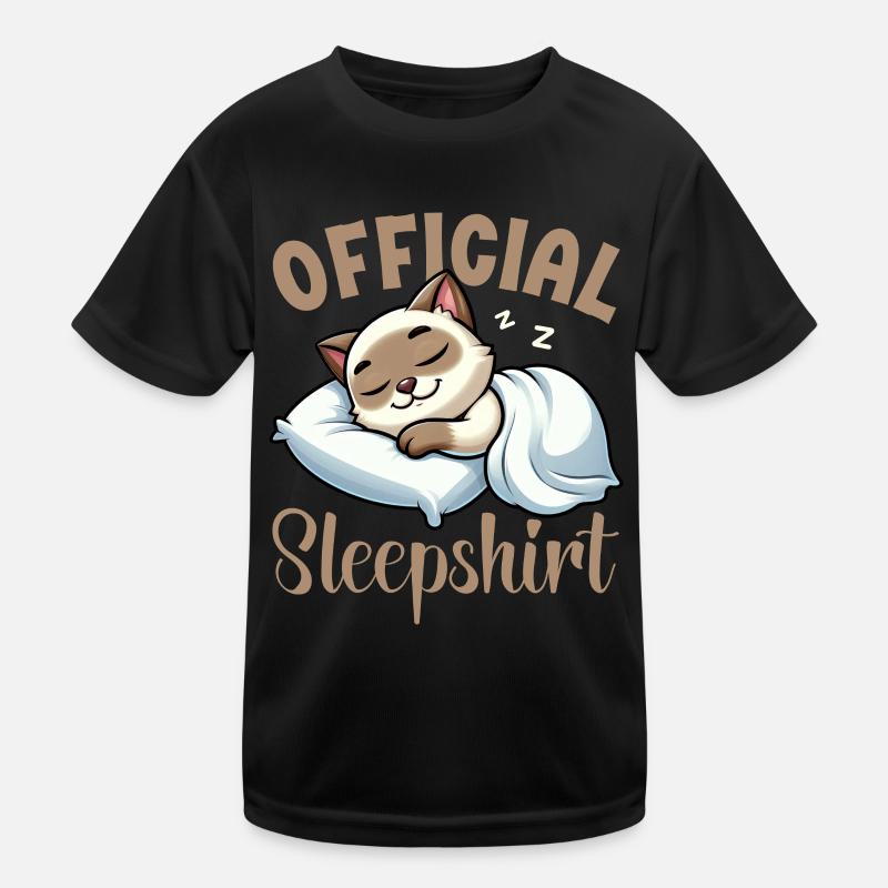 Chemise de nuit officielle Pyjama chat birman T-shirt sport Enfant