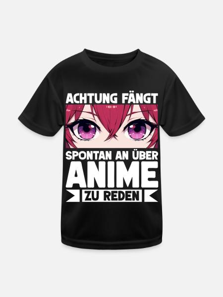 Anime Manga Otaku Japan Kawaii Waifu Anime Cosplay - Kinder Funktions-T-Shirt - Schwarz - Vorne