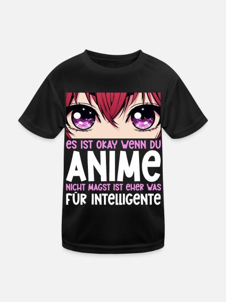 Anime Manga Otaku Japan Kawaii Waifu Anime Cosplay - Kids Functional T-Shirt - black - Front