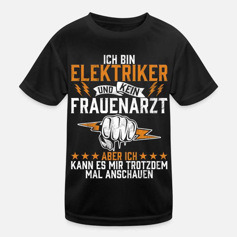 Electronics Technician Electrics Profession Volt Electrical Engineering Kids Functional T-Shirt
