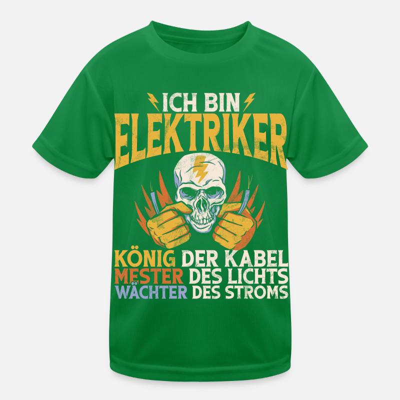Electronics Technician Electrics Profession Volt Electrical Engineering Kids Functional T-Shirt