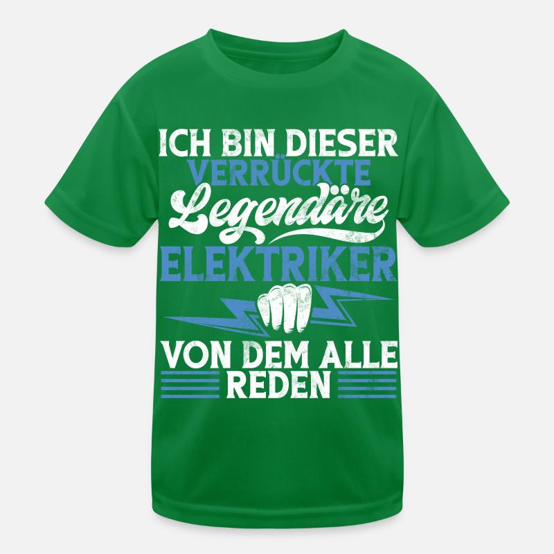 Elektroniker Elektrik Beruf Volt Elektrotechnik Kinder Funktions-T-Shirt