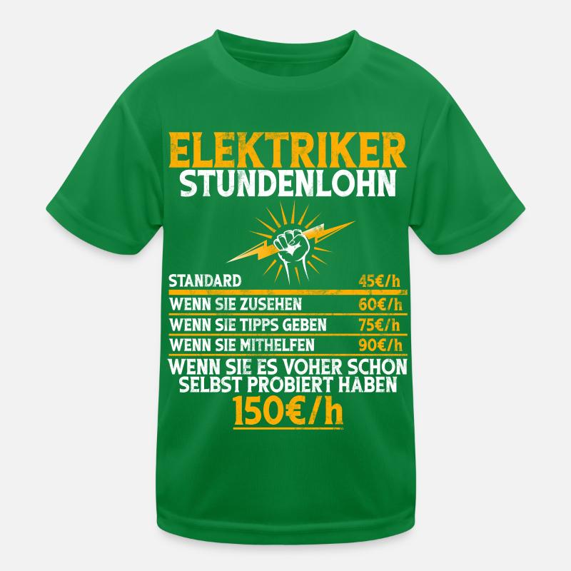 Electronics Technician Electrics Profession Volt Electrical Engineering Kids Functional T-Shirt