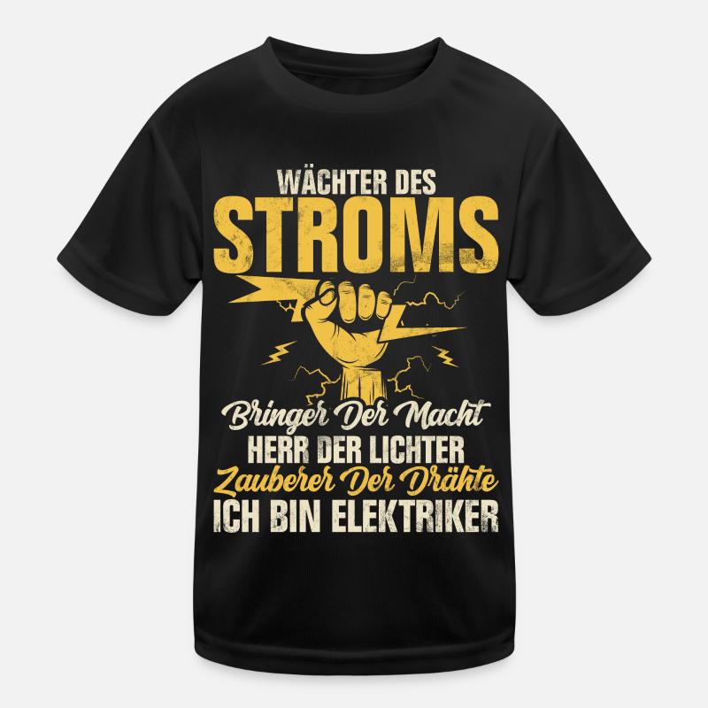 Electronics Technician Electrics Profession Volt Electrical Engineering Kids Functional T-Shirt