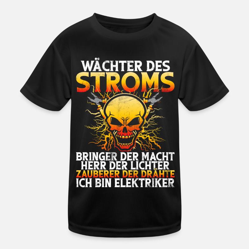 Electronics Technician Electrics Profession Volt Electrical Engineering Kids Functional T-Shirt