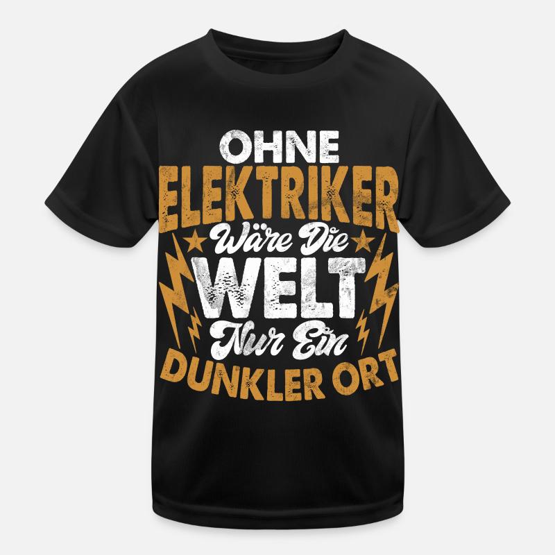 Elektroniker Elektrik Beruf Volt Elektrotechnik Kinder Funktions-T-Shirt