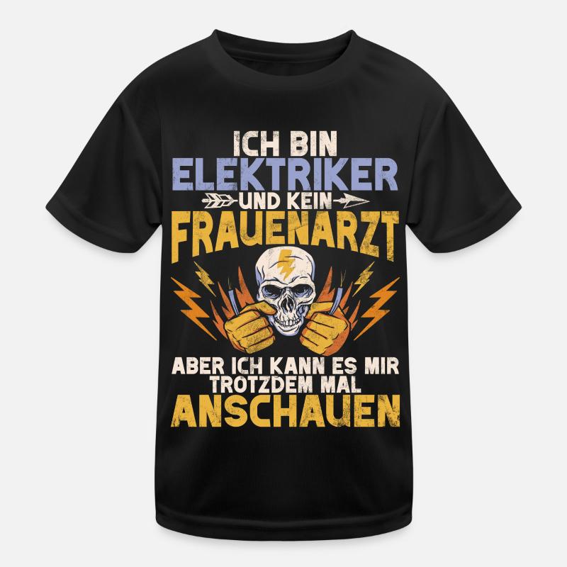 Electronics Technician Electrics Profession Volt Electrical Engineering Kids Functional T-Shirt