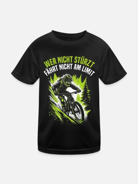 Vététistes Amateurs de vélo Cyclistes Cyclisme - T-shirt sport Enfant - noir - Devant