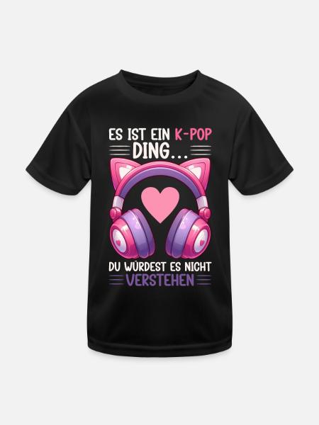 K-Pop Musique coréenne Kpop Fans Kdrama - T-shirt sport Enfant - noir - Devant