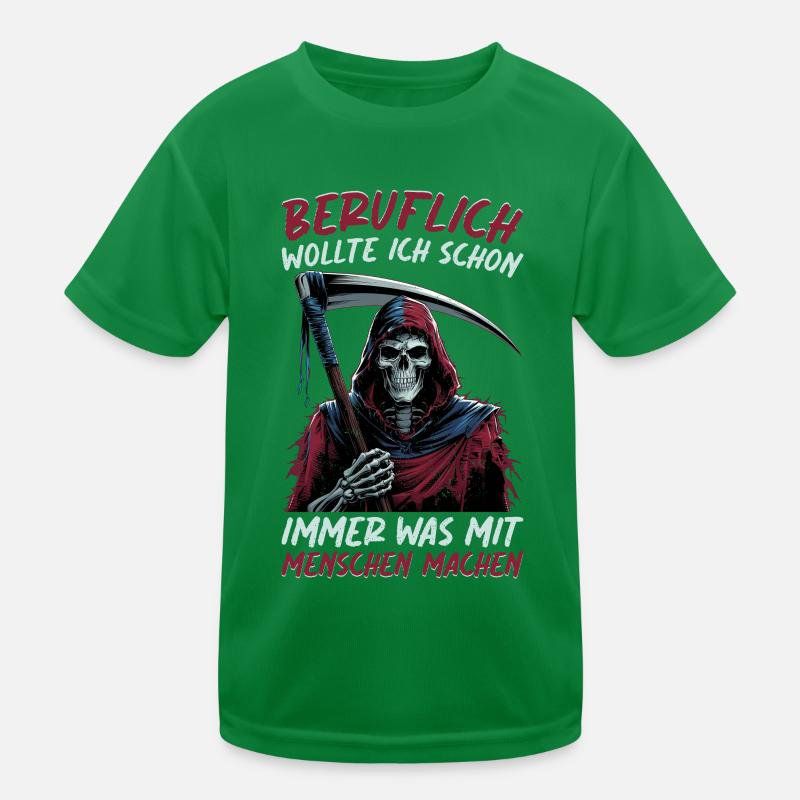 Sarkastischer Sensenmann Schwarzer Humor Dunkler Kinder Funktions-T-Shirt