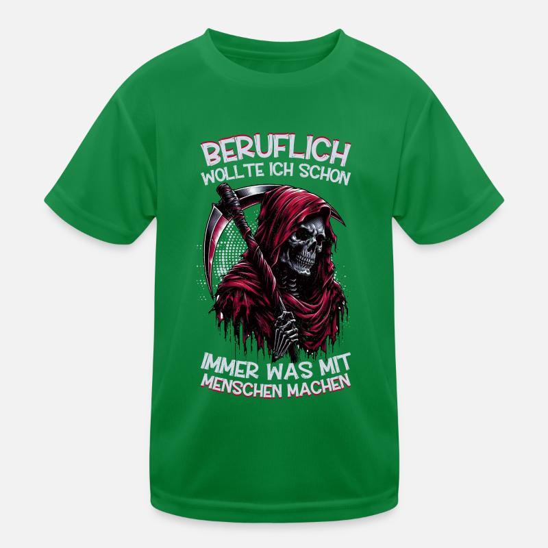 Sarkastischer Sensenmann Schwarzer Humor Dunkler Kinder Funktions-T-Shirt