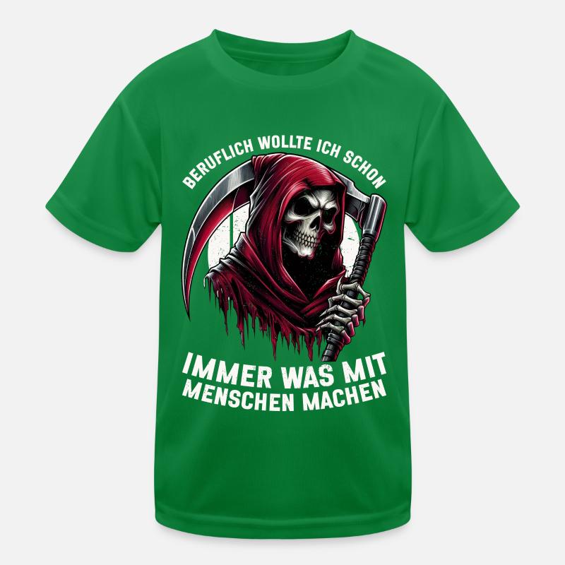 Sarkastischer Sensenmann Schwarzer Humor Dunkler Kinder Funktions-T-Shirt