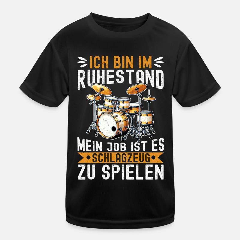 Batteur Batteur Percussion Musiciens T-shirt sport Enfant