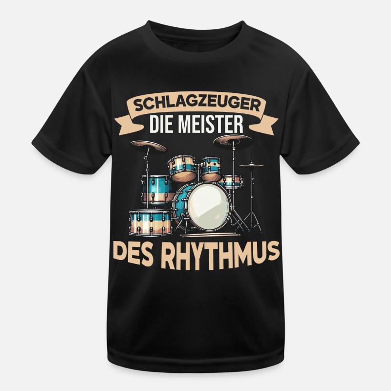 Batteur Batteur Percussion Musiciens T-shirt sport Enfant
