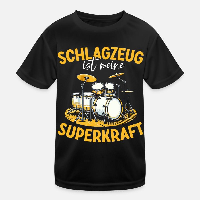 Batteur Batteur Percussion Musiciens T-shirt sport Enfant