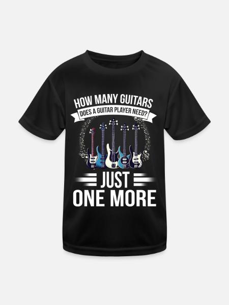 Bassiste, Guitariste, Guitare électrique - T-shirt sport Enfant - noir - Devant
